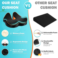 Coussin de siège de voiture personnalisé pour le coccyx, orthopédique, confortable, en mousse à mémoire de forme, ergonomique, soulageant la pression et la douleur
