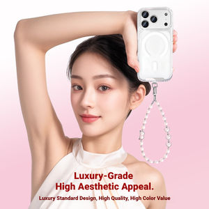 Chaîne de téléphone anti-perte courte pour iPhone 17, accessoire <span class=keywords><strong>cordon</strong></span> avec perles et pendentif métallique, dragonne de poignet - Product Image 5