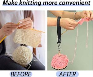 Wholesale Portable Wristband Yarn Rack Wooden Yarn Ball WatchRackwith LeatherWristband KnittingCrocheting Craft - Product Image 2