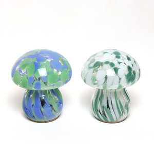 clear Glass Mushroom Figurine Art <strong>Light</strong> <strong>up</strong> Easter Mushroom <strong>Ornament</strong> Easter Mushroom with Led <strong>Light</strong> - Product Image 2