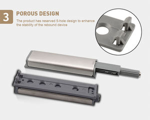 Matériau ouvert muet amortisseur à <span class=keywords><strong>fermeture</strong></span> en douceur tiroir en alliage d'aluminium Push Touch ABS plastique porte armoire loquet magnétique fermetures - Product Image 3