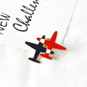 High Quality Custom Personalized Cartoon Small Plane Badge For Decoration