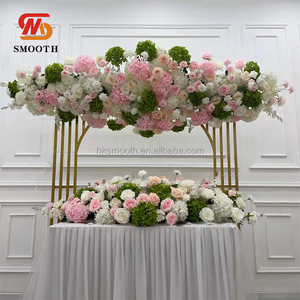 SMOOTH Luxury Rose Silk <b>Artificial</b> <b>Flower</b> Runner Decoration for Wedding Event T Stage Layout - Product Image 1