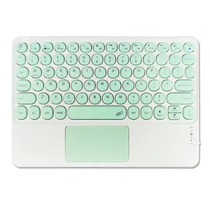 Портативная беспроводная клавиатура bt с тачпадом для геймеров, цветная клавиатура для ноутбука RGB с противоскользящим ковриком, трекпад, мини-клавиатура