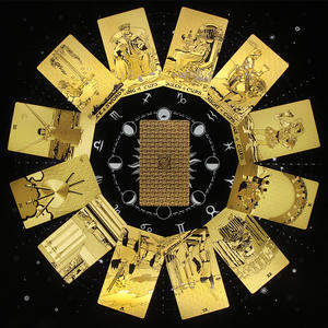 Impresión en caliente de Tarot, cubierta de papel de aluminio dorado, con guía, impermeable, PVC, para juego de Borad, novedad de 2022 - Product Image 3