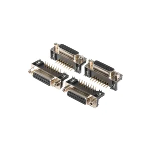 Female Vga Socket Db9 Db-9 Pin Db D-sub 9pin Connector 90 Degree Db9 Serial Connector