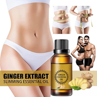 Huile de drainage du ventre au gingembre amincissant 100% huile essentielle de gingembre naturel pur huile de massage au gingembre à base de plantes Relax Anti Cellulite