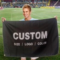 Drapeau publicitaire personnalisé 3x5FT en polyester, mât en aluminium, logo imprimé recto-verso, fabricant OEM/ODM pour bannières promotionnelles
