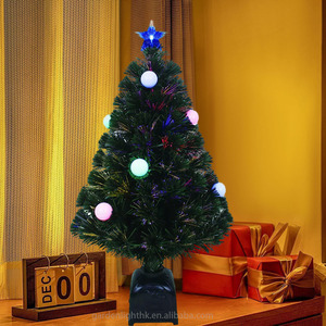 Árbol de Navidad de Fibra Óptica de PVC de 24 Pulgadas, Ecológico, de Alta Calidad, con Luces LED, Decoración Navideña para el Hogar, Hotel, Mesa - Product Image 3