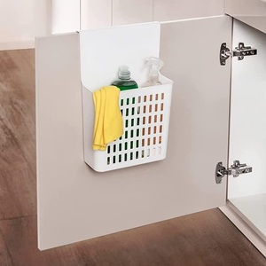 Cesta Organizadora Blanca para Puerta, 24x12x35.5cm, Cesta de Almacenamiento Colgante de Plástico para Cocina y Baño - Product Image 4