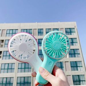 Portable Hand Fan Rechargeable Cooling Mini <b>Usb</b> air Cooler Fan with Phone Holder Adjustable 3 Speed Wind Fans - Product Image 3