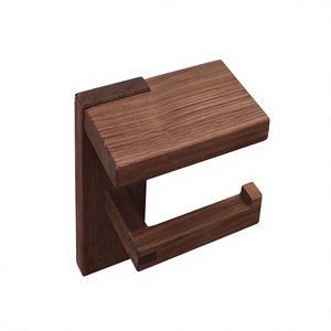 Wooden Toilet <b>Paper</b> Holder <b>Wall</b> Mounted Bathroom Toilet Roll Holder Rustic Solid <b>Wood</b> Tissue <b>Paper</b> Hanger Brown Toilet <b>Paper</b> - Product Image 1