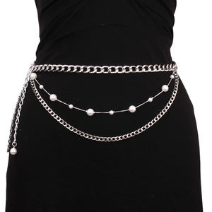 Chaîne de corps multicouche pour femme avec perles, accessoire de taille pour robe, usage quotidien - Product Image 1