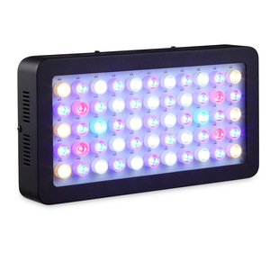 Lampe d'aquarium LED à spectre complet 165W, 2 variateurs, 2 interrupteurs, 3W*55pcs, haute puissance, WRGB, pour récif corallien marin - Product Image 1