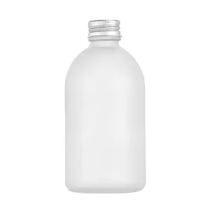 350ml 젖빛 흰색 무광택 유리 병 산업용 투명 부싯돌 유리 와인 주스 커피 보드카 위스키 워터 샴페인