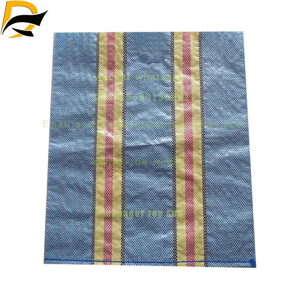 plastic punched woven shopping handle Packaging Bags Exporter for packing 15kg