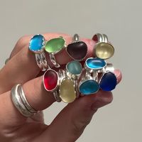 Perles décoratives en verre givré coloré de 300g, accessoires de décoration bohème pour la plage et le bord de mer, cadeaux DIY, accessoires en verre givré