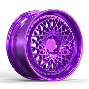Cerchi in Lega Forgiati A6061 T6 in Alluminio, 17 Pollici, Cromati Viola per <span class=keywords><strong>Fiat</strong></span> <span class=keywords><strong>500L</strong></span> - Product Image 3