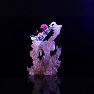 หุ่นโมเดลอะนิเมะพลาสติกขนาด5ซม., หุ่นปีศาจสังหาร Kimetsu NO yaiba rengoku Kyoujuriu 5ซม. พร้อมฉากต่อสู้เทคนิคพิเศษ - Product Image 3