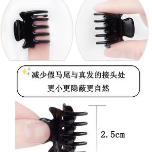 Pinza para el pelo de cola de caballo juvenil y dulce, 2.5cm, volumen natural esponjoso pequeño para flequillo, mecanismo de alambre resistente a altas temperaturas - Product Image 1