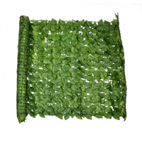 Clôture extérieure durable de type feuille de pêcher 1M x 4M, herbe artificielle en plastique vert, résistante aux UV, ignifuge, respectueuse de l'environnement