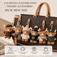 Highland Cow Meadow Pals Blind Box, Jouet en peluche personnalisé, Porte-clés animal en peluche, Blind Box, Vente en gros, OEM ODM, Approvisionnement direct usine