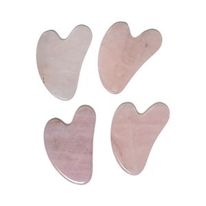 Color rosa bajo precio al por mayor fábrica logotipo personalizado cuarzo rosa cuidado de la piel herramientas de belleza cara adelgazamiento lifting facial Shaper guasha - Product Image 2