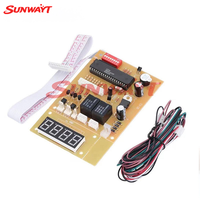 Panneau de contrôle LED à 4 chiffres en plastique pour distributeur automatique, accepteur de pièces, interface anglaise, personnalisable, 12V PCB SUNWAYT SW-DL0 Gaming Marron