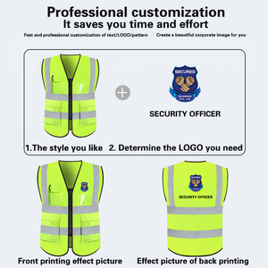 Chaleco de Alta Visibilidad Personalizable en Varios Estilos y Colores con Imágenes, Chaleco de Seguridad Reflectante de Malla Verde - Product Image 3