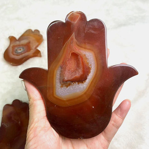 Prezzo all'ingrosso di alta qualità corniola Geode Hamza mani intagliate <span class=keywords><strong>Hamsa</strong></span> - Product Image 3