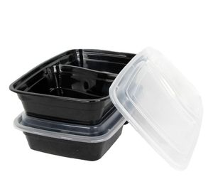 Meal Prep <strong>Containers</strong> with Lids 32oz Plastic <strong>Food</strong> Storage <strong>Containers</strong> <strong>1</strong>/2/3 Compartment Lunch Boxes <strong>PP</strong> PET Plastic Box - Product Image 3