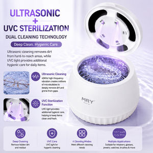 MRY-Nettoyeur ultrasonique de fausses dents pour <span class=keywords><strong>bijoux</strong></span> dentaires, protège-dents et protège-dents, étanche IPX5 - Product Image 2