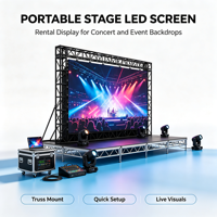 Écran LED de location extérieur, IP65, étanche, couleur pleine, mur vidéo LED modulaire pour événements