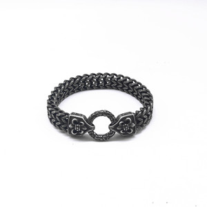 Bracelet pour homme en argent tibétain yunnique, design géométrique croisé, style punk rétro, bijoux pour les passionnés de moto - Product Image 5