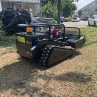 Tondeuse à gazon robotisée intelligente, tracteur chenillé industriel, machine à couper l'herbe à 4 temps
