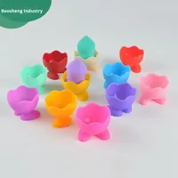 Rak Spons Makeup Stainless Steel Bentuk Bunga dengan Kotak Pembagi dan Tempat Penyimpanan untuk Puff Bedak dan Peralatan Makeup