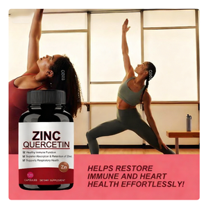 OEM Laris Manis Zinc <span class=keywords><strong>Quercetin</strong></span> untuk Kesehatan Imun dan Pernapasan dengan Ekstrak Herbal Mineral 800mg 120 Kapsul Nabati Persediaan 60 Hari - Product Image 3