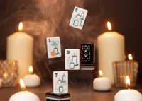 Nouveauté 2026 : Ensemble de tuiles de mahjong américain personnalisées en acrylique à 3 couches Miss Catrina, Motifs Marigolds, Bougies, Tortue Violette