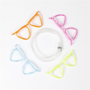 Silly paille lunettes lunettes pailles amusant boucle nouveauté boire PET fou bricolage lunettes paille réunion annuelle fêtes anniversaire - Product Image 1