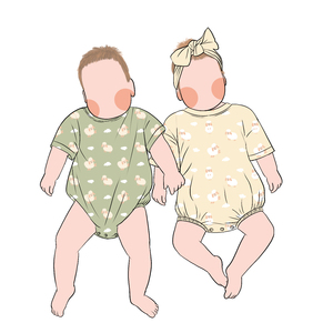 Little Glow Kid Factory 直销甜美印花夏季婴儿男女通用泡泡短袖连体衣定制婴儿连体衣 - Product Image 5