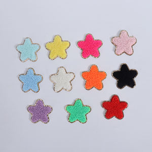 Keymay bricolage personnalisé or paillettes bâton sur broderie Patch Chenille Patch auto-adhésif patchs pour vêtements chapeaux sac veste - Product Image 6