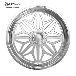 Jantes de camion Borui Kg1 24 pouces 20x10 20x12 noires à face usinée 4X4 5X127 5x139.7 6x139.7 Jantes en alliage concave à mailles profondes - Product Image 3