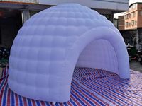Tente dôme igloo gonflable portable à LED, abri de réception, souffleur d'air, type extensible quatre saisons, impression couleur personnalisable