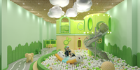 Zone de jeu intérieure douce: Style vibrant pour stimuler l'intérêt des enfants Projet de jeu interactif pour les enfants Jeu d'exercice et plaisir sans fin