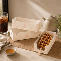 Boîte à gâteau roulé coulissante personnalisée avec poignée pour gaufres, mousses, cupcakes, pâtisseries, desserts à emporter