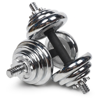 Ensemble d'haltères de haute qualité en chrome de 50 kg, multifonctionnel, pour la remise en forme à domicile, barre d'haltères réglable, ensemble d'haltères de 50 kg
