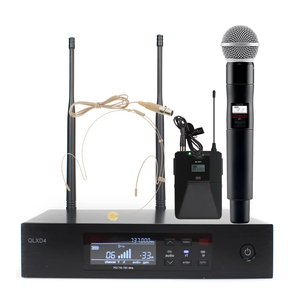 QLXD4 <span class=keywords><strong>Sm58</strong></span> Combo micro vocal à condensateur omnidirectionnel à réduction de bruit, connecteur XLR, métal, <span class=keywords><strong>Sm58</strong></span> <span class=keywords><strong>sans</strong></span> <span class=keywords><strong>fil</strong></span> - Product Image 2