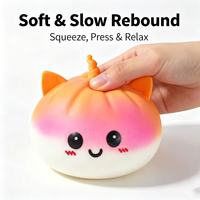 Mainan Baru Unicorn Dumpling Squishy Pereda Stres Fidget Sensorik Bentuk Kartun Lucu Bola Mainan Remas TPR untuk Kantor