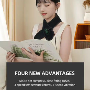 Sabuk Pijat Otot Jaringan Dalam Alat Perkusi Leher Pereda Nyeri 3 Kecepatan 3 Tingkat Panas Pembungkus Leher Elektrik Sabuk Pijat Leher - Product Image 3