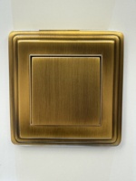 Interrupteur mural 86 en acier inoxydable, panneau rétro en laiton antique couleur or 24 carats, UK13A AC 220-250V 1/2/3/4 GANG Universel 10A 20A